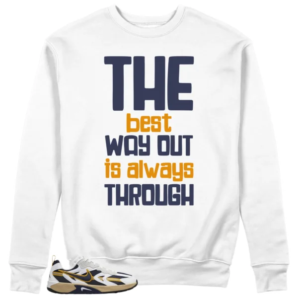 Best Way Sweatshirt to Match WMNS Nike Jam White Midnight Navy Gold