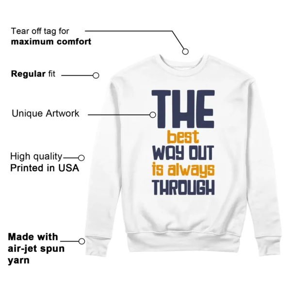 Best Way Sweatshirt to Match WMNS Nike Jam White Midnight Navy Gold Features