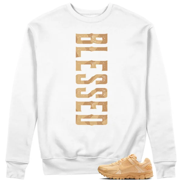 Blessed Sweatshirt to Match Nike Air Zoom Vomero 5 Celestial Gold