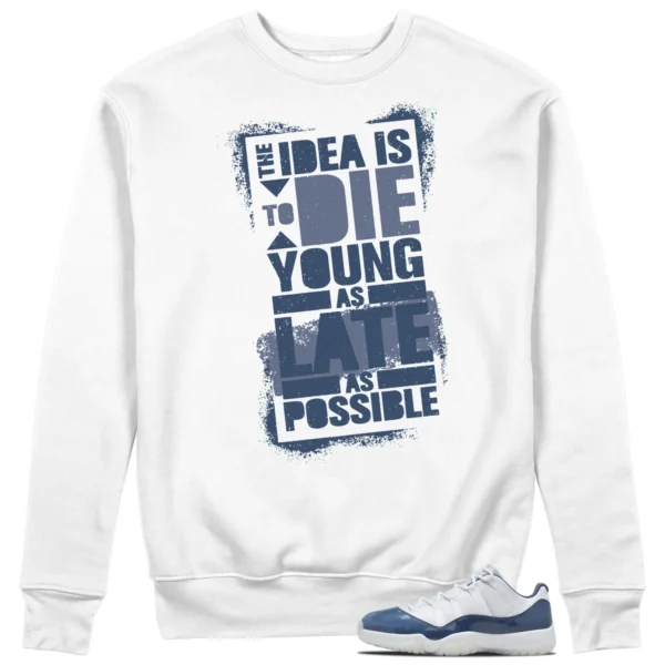 Die Young Sweatshirt to Match Jordan 11 Diffused Blue