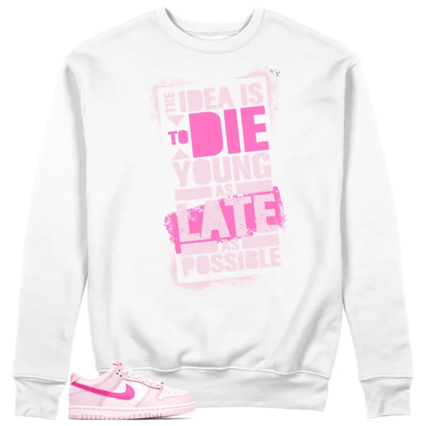 Die Young Sweatshirt to Match Nike Dunk Low Triple Pink