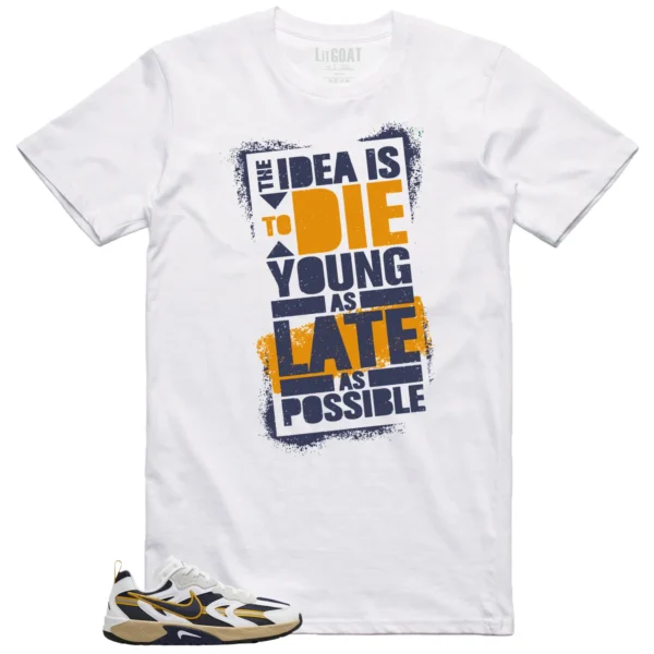 WMNS Nike Jam White Midnight Navy Gold Matching T-shirt Die Young