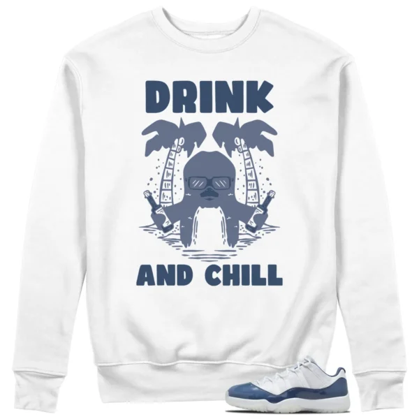 Drink Chill Sweatshirt to Match Jordan 11 Diffused Blue