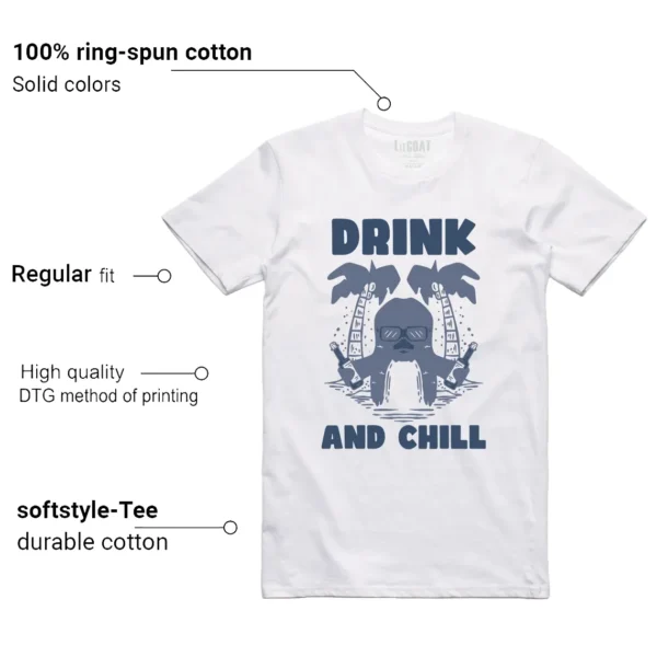 Drink Chill Shirt to Match Jordan 11 Diffused Blue Features