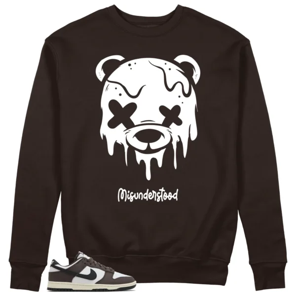 Drippy Bear Sweatshirt to Match Nike Dunk Low Next Nature Baroque Brown