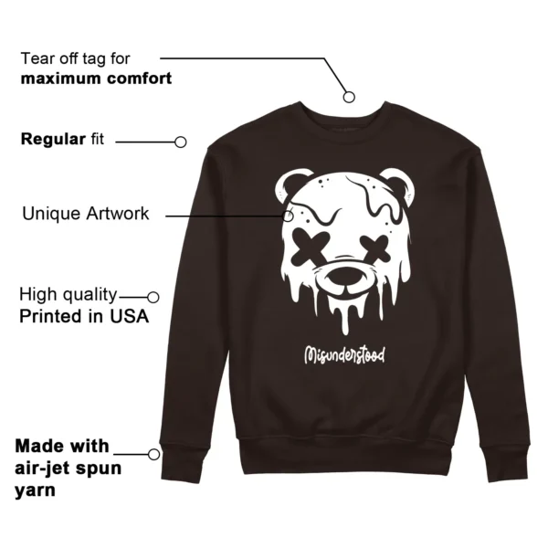 Drippy Bear Sweatshirt to Match Nike Dunk Low Next Nature Baroque Brown Features