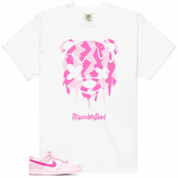 Drippy Bear Shirt to Match Nike Dunk Low Triple Pink