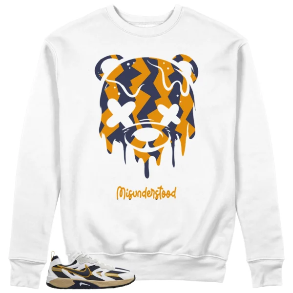 Drippy Bear Sweatshirt to Match WMNS Nike Jam White Midnight Navy Gold