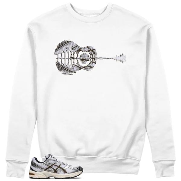 Guitar Sweatshirt to Match ASICS Gel-1130 White Clay Canyon