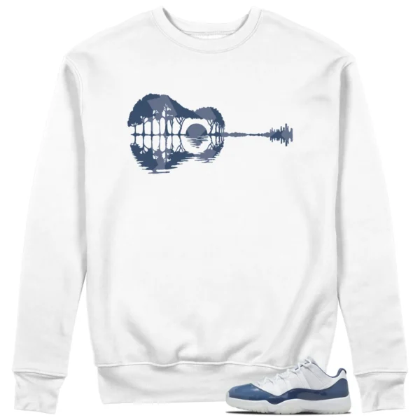 Guitar Sweatshirt to Match Jordan 11 Diffused Blue