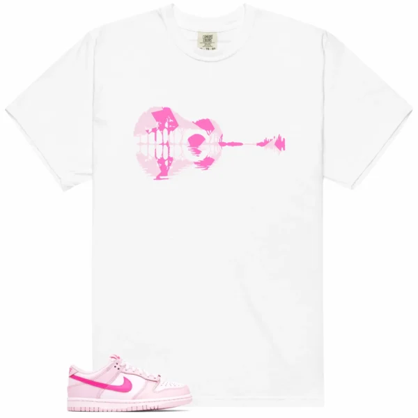 Guitar Shirt to Match Nike Dunk Low Triple Pink