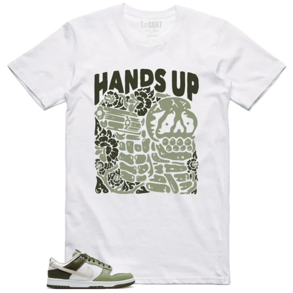 Hands Up Shirt to Match Nike Dunk Low Oil Green Cargo Khaki