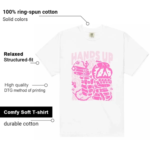 Hands Up Shirt to Match Nike Dunk Low Triple Pink Features