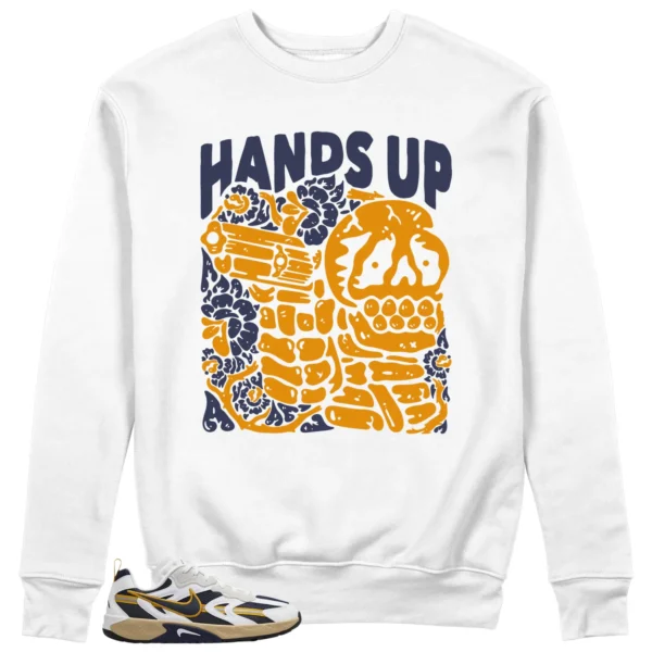 Hands Up Sweatshirt to Match WMNS Nike Jam White Midnight Navy Gold