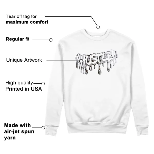 Hustle Sweatshirt to Match ASICS Gel-1130 White Clay Canyon Features