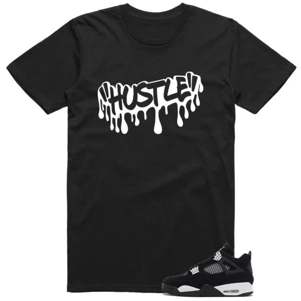 Hustle Shirt to Match Air Jordan 4 White Thunder