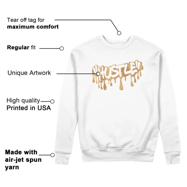 Hustle Sweatshirt to Match Nike Air Zoom Vomero 5 Celestial Gold Features