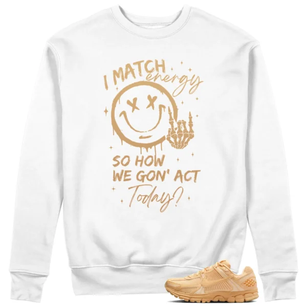 Match Energy Sweatshirt to Match Nike Air Zoom Vomero 5 Celestial Gold