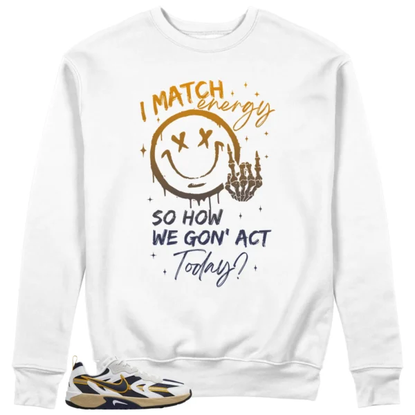 Match Energy Sweatshirt to Match WMNS Nike Jam White Midnight Navy Gold