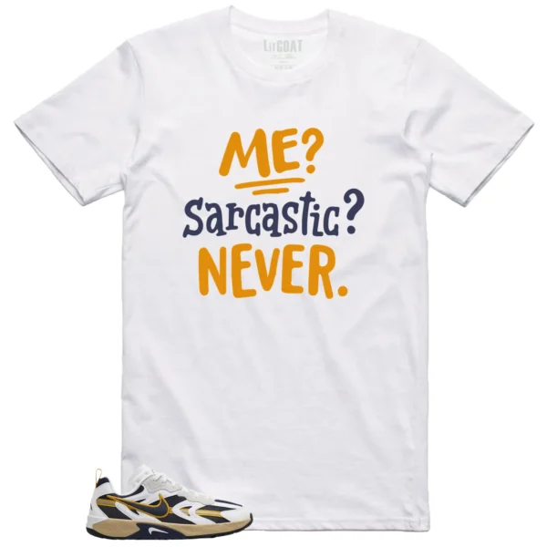 WMNS Nike Jam White Midnight Navy Gold Matching T-shirt Me Sarcastic Never