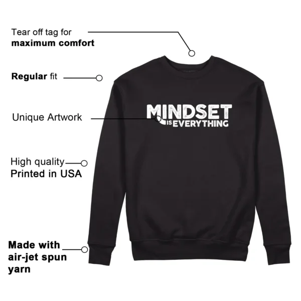 Mindset Sweatshirt to Match Air Jordan 4 White Thunder Features