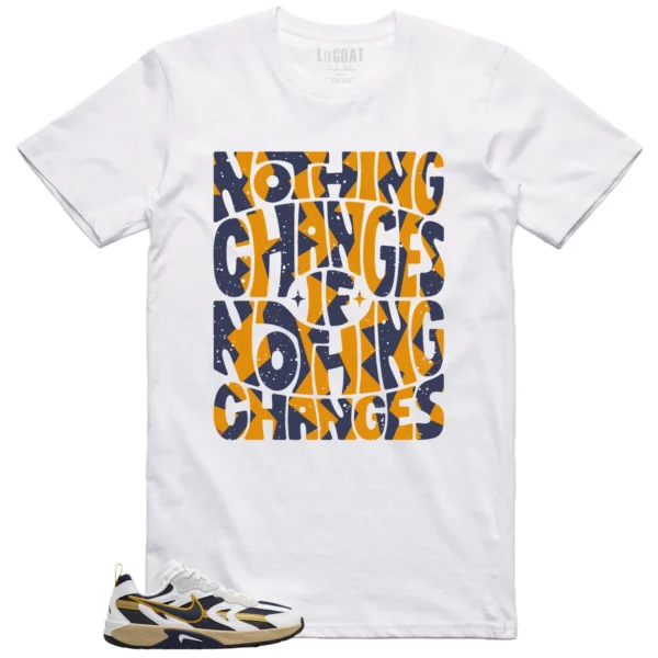 WMNS Nike Jam White Midnight Navy Gold Matching T-shirt Nothing Changes