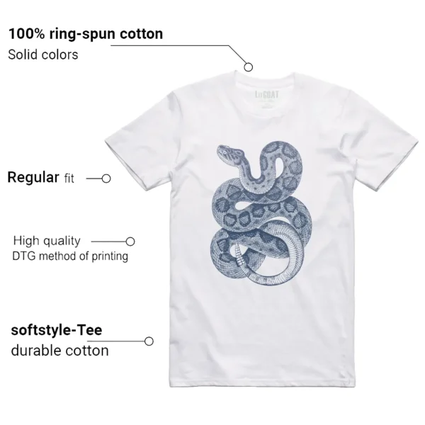 Python Snake Shirt to Match Jordan 11 Diffused Blue Features