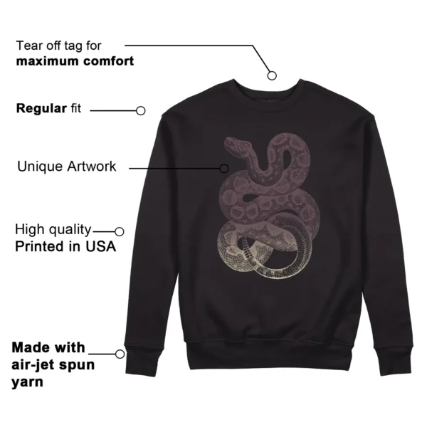 Python Snake Sweatshirt to Match Jordan 3 While You Were Sleeping Features