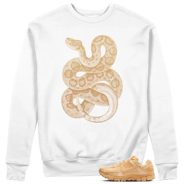 Python Snake Sweatshirt to Match Nike Air Zoom Vomero 5 Celestial Gold