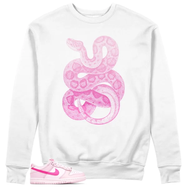 Python Snake Sweatshirt to Match Nike Dunk Low Triple Pink