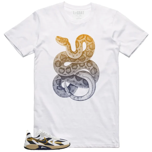 WMNS Nike Jam White Midnight Navy Gold Matching T-shirt Python Snake