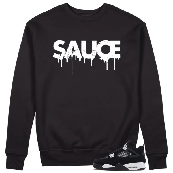 Sauce Sweatshirt to Match Air Jordan 4 White Thunder