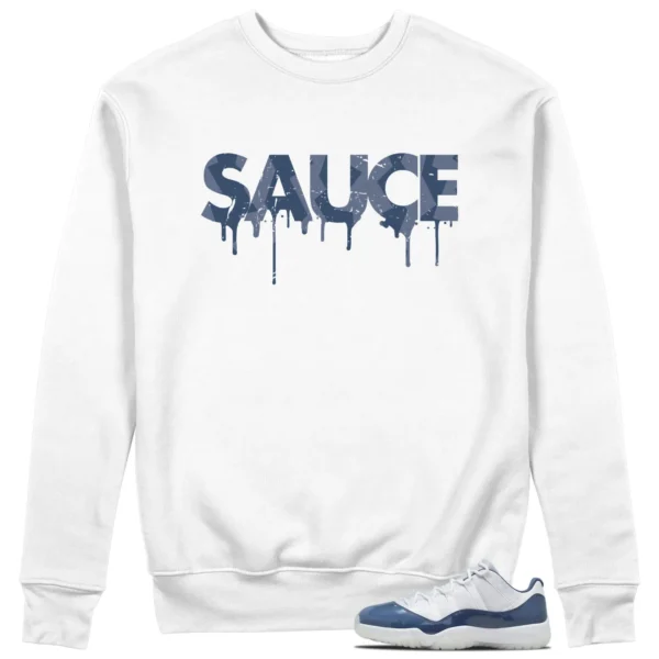 Sauce Sweatshirt to Match Jordan 11 Diffused Blue