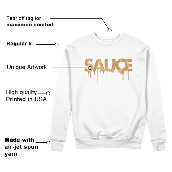 Sauce Sweatshirt to Match Nike Air Zoom Vomero 5 Celestial Gold Features