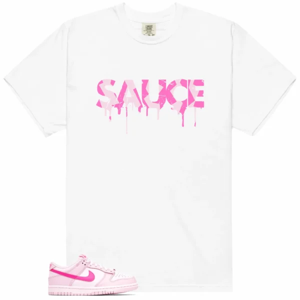 Sauce Shirt to Match Nike Dunk Low Triple Pink