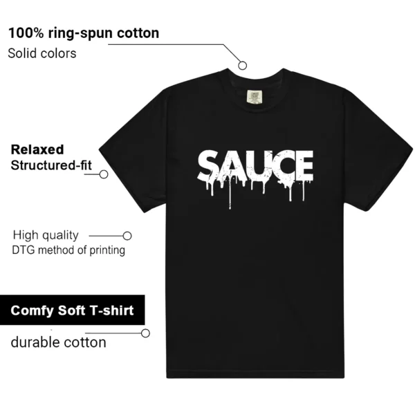 Sauce Shirt to Match Nike Dunk Low White Black Panda Features