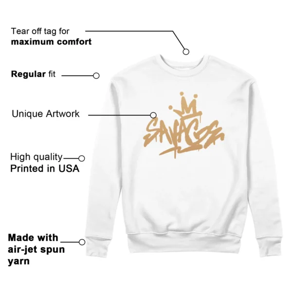 Savage Sweatshirt to Match Nike Air Zoom Vomero 5 Celestial Gold Features