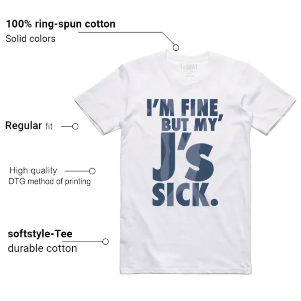 Sick Js Shirt to Match Jordan 11 Diffused Blue Features