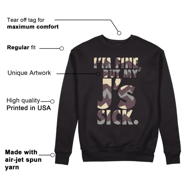 Sick Js Sweatshirt to Match Jordan 3 While You Were Sleeping Features