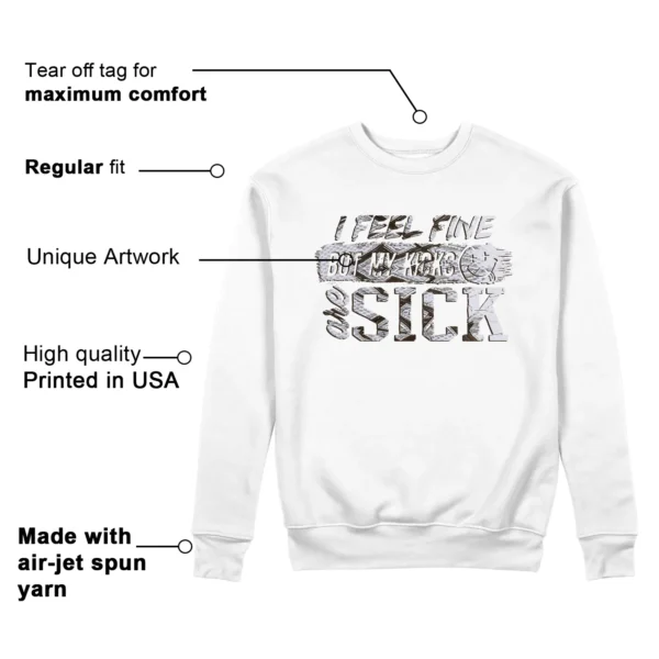 Sick Kicks Sweatshirt to Match ASICS Gel-1130 White Clay Canyon Features