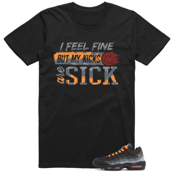 Nike Air Max 95 Black Hyper Crimson Matching T-shirt Sick Kicks