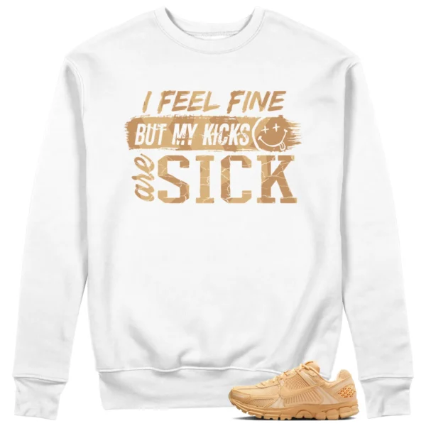 Sick Kicks Sweatshirt to Match Nike Air Zoom Vomero 5 Celestial Gold