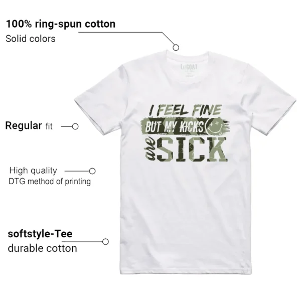 Sick Kicks Shirt to Match Nike Dunk Low Oil Green Cargo Khaki Features