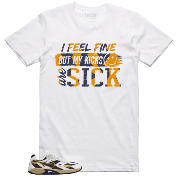 WMNS Nike Jam White Midnight Navy Gold Matching T-shirt Sick Kicks