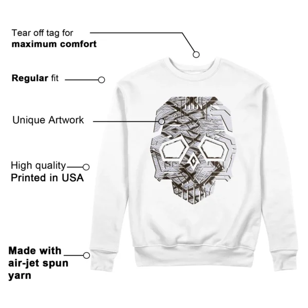 Skull Sweatshirt to Match ASICS Gel-1130 White Clay Canyon Features