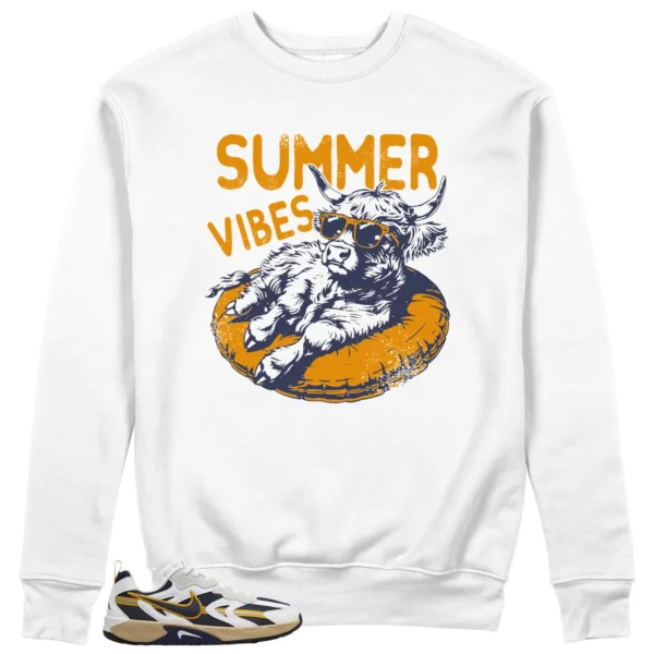 Summer Vibes Sweatshirt to Match WMNS Nike Jam White Midnight Navy Gold