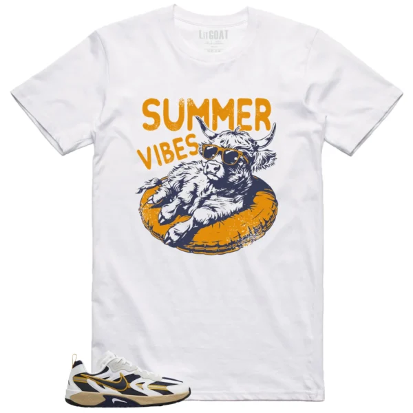 WMNS Nike Jam White Midnight Navy Gold Matching T-shirt Summer Vibes