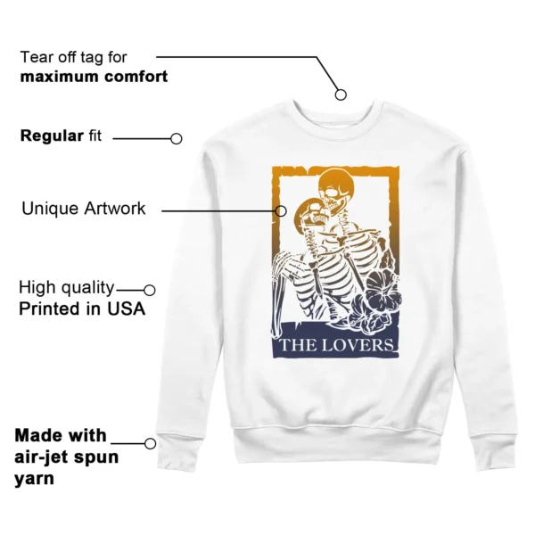 The Lovers Sweatshirt to Match WMNS Nike Jam White Midnight Navy Gold Features