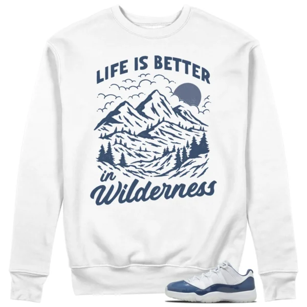 Wilderness Sweatshirt to Match Jordan 11 Diffused Blue