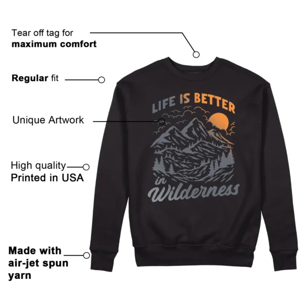 Wilderness Sweatshirt to Match Nike Air Max 95 Black Hyper Crimson Features